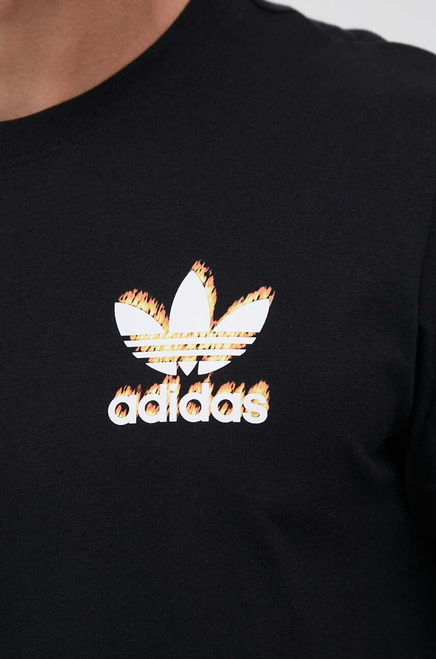 adidas Originals Bombažna kratka majica črna barva - Pepit.si