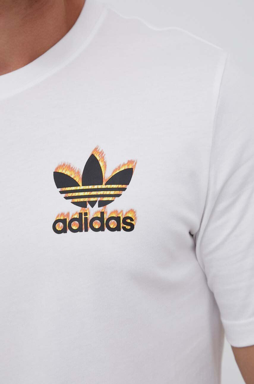 adidas Originals Bombažna kratka majica bela barva - Pepit.si