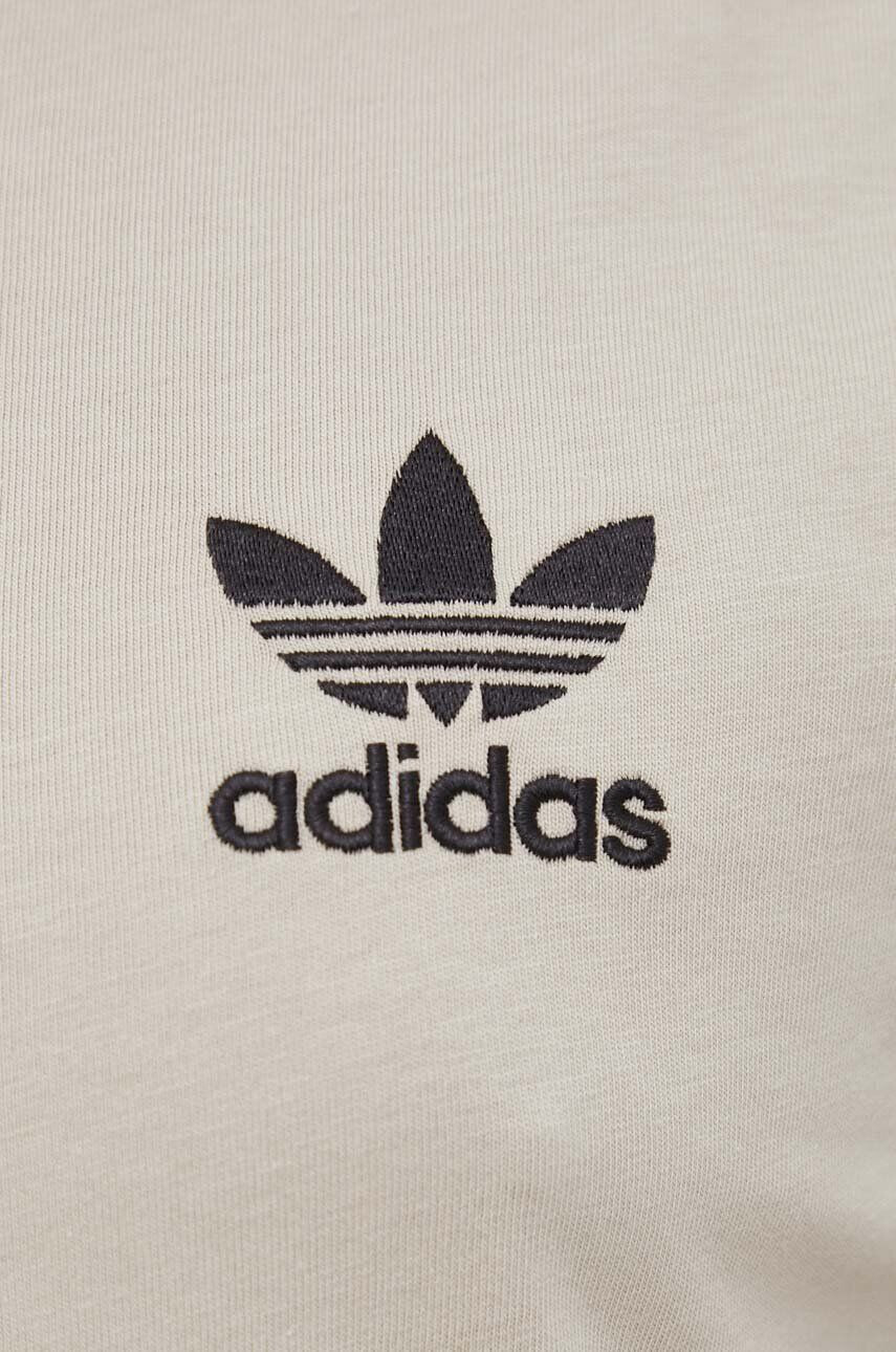 adidas Originals Bombažna kratka majica bež barva - Pepit.si