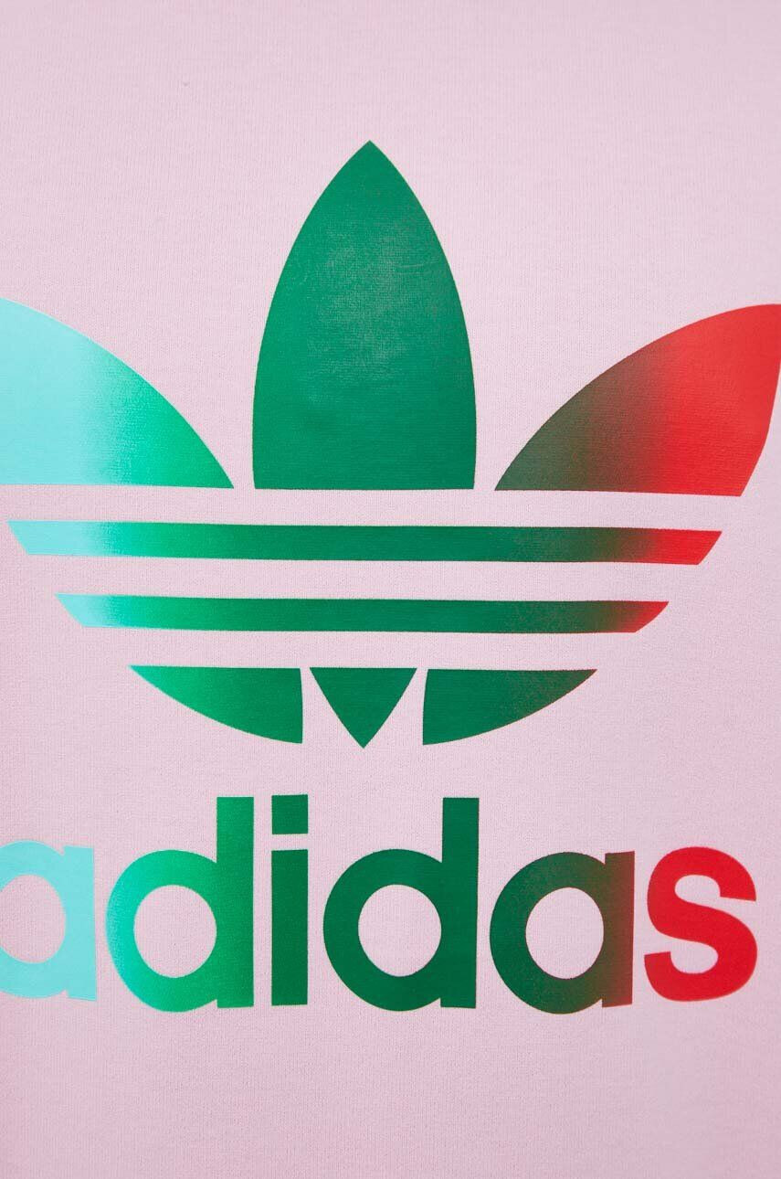 adidas Originals Bombažna kratka majica roza barva - Pepit.si