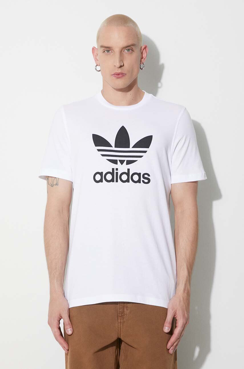 adidas Originals Bombažna kratka majica črna barva - Pepit.si