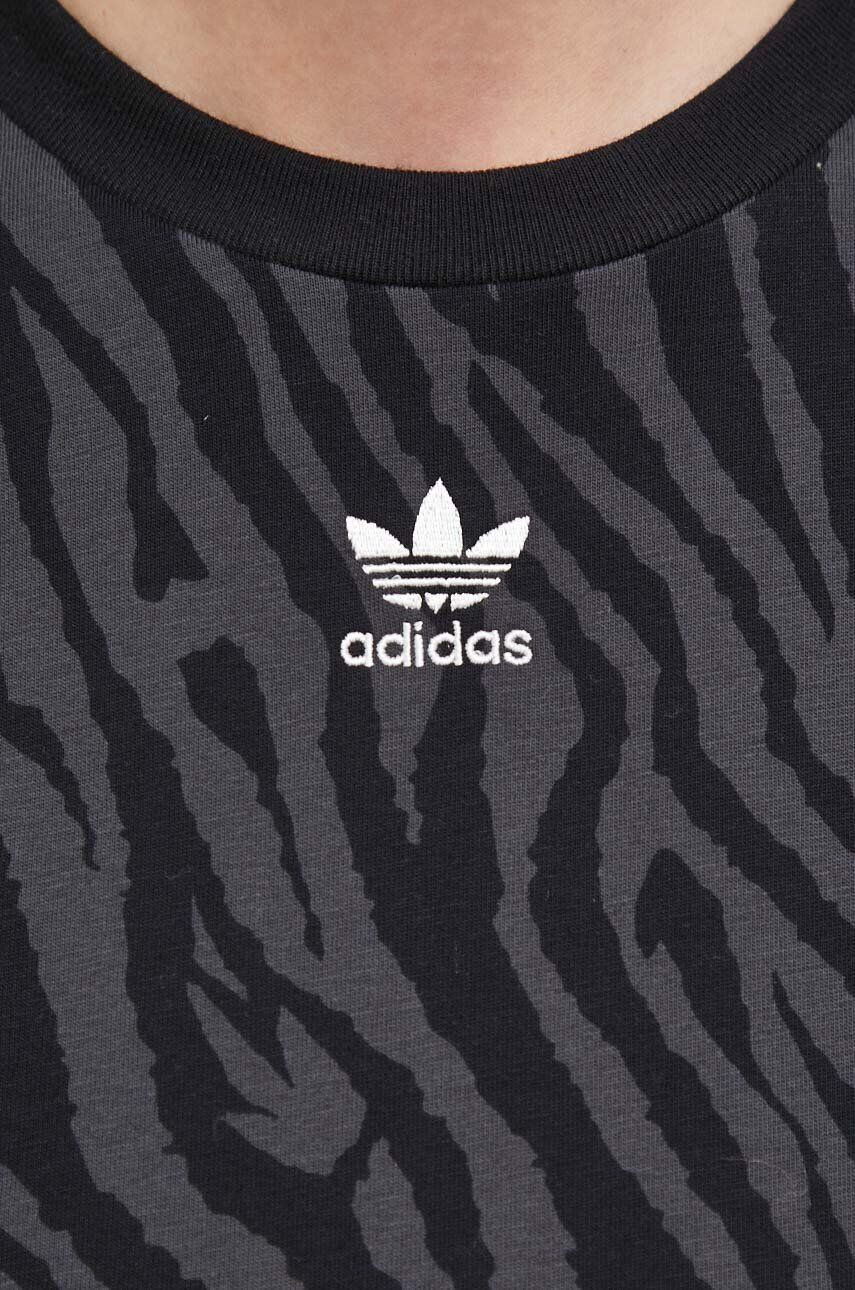 adidas Originals Bombažna kratka majica črna barva - Pepit.si