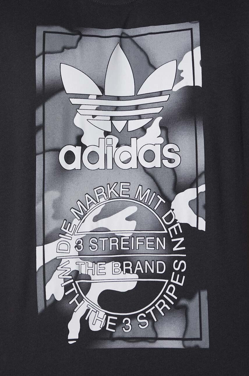 adidas Originals Bombažna kratka majica črna barva - Pepit.si