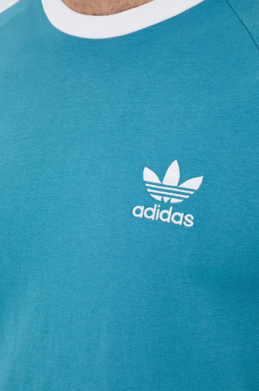 adidas Originals Bombažna kratka majica turkizna barva - Pepit.si