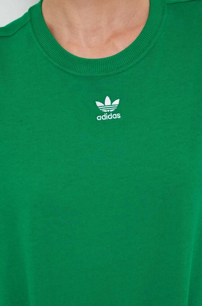 adidas Originals Bombažna kratka majica zelena barva - Pepit.si