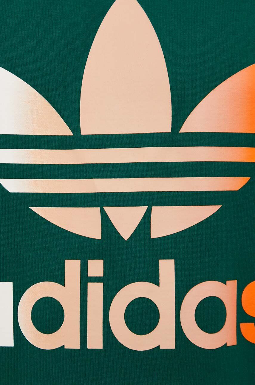 adidas Originals Bombažna kratka majica zelena barva - Pepit.si