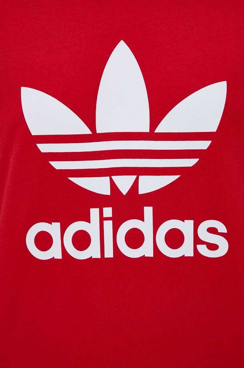 adidas Originals Bombažna kratka majica rdeča barva - Pepit.si