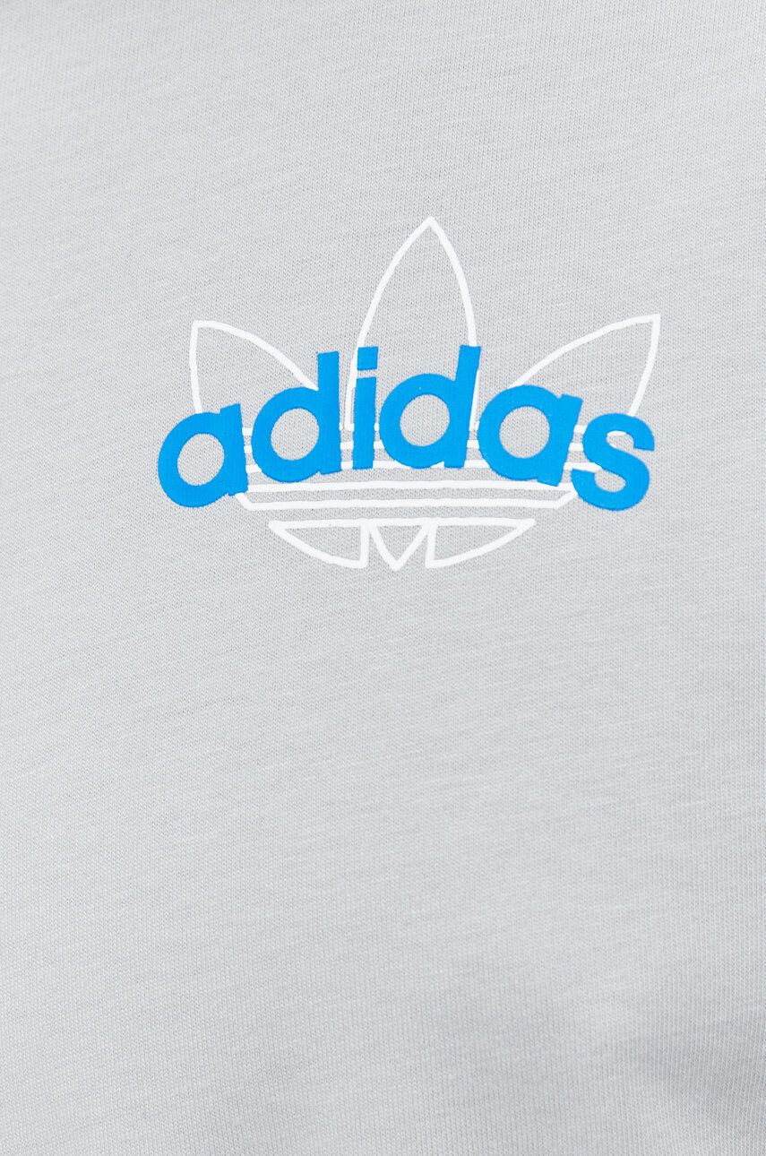 adidas Originals Bombažna kratka majica siva barva - Pepit.si