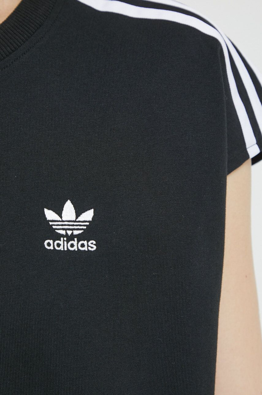 adidas Originals Bombažna kratka majica črna barva - Pepit.si