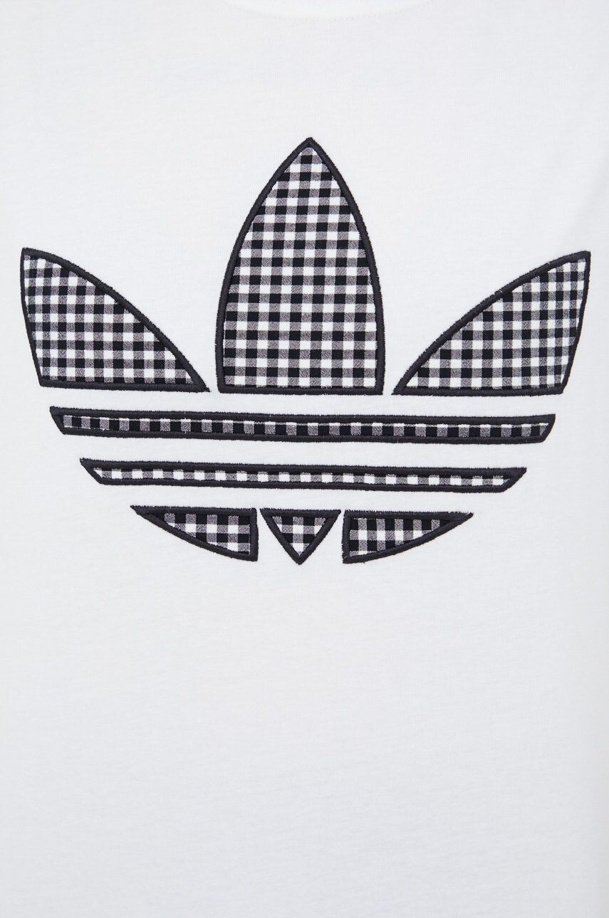 adidas Originals Bombažna kratka majica Trefoil Moments bela barva - Pepit.si