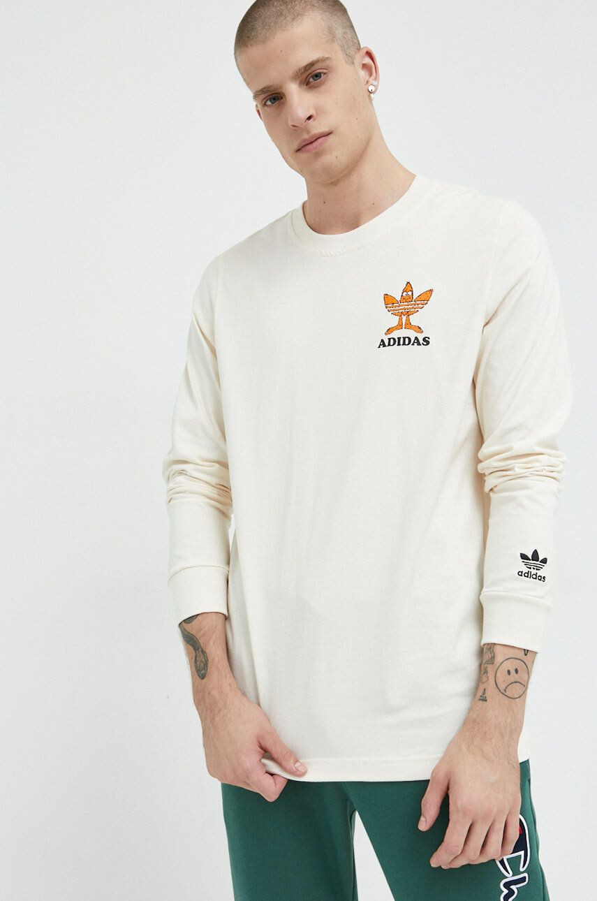 adidas Originals Bombažna majica z dolgimi rokavi - Pepit.si