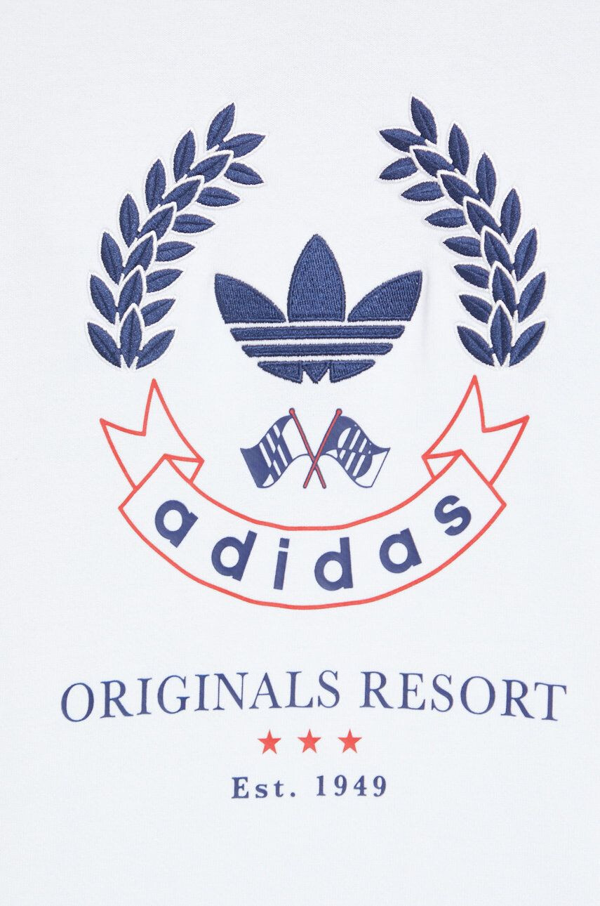 adidas Originals Bombažna mikica ženska bela barva - Pepit.si