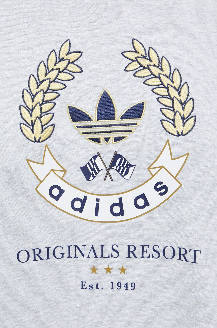 adidas Originals Bombažna mikica ženska siva barva - Pepit.si