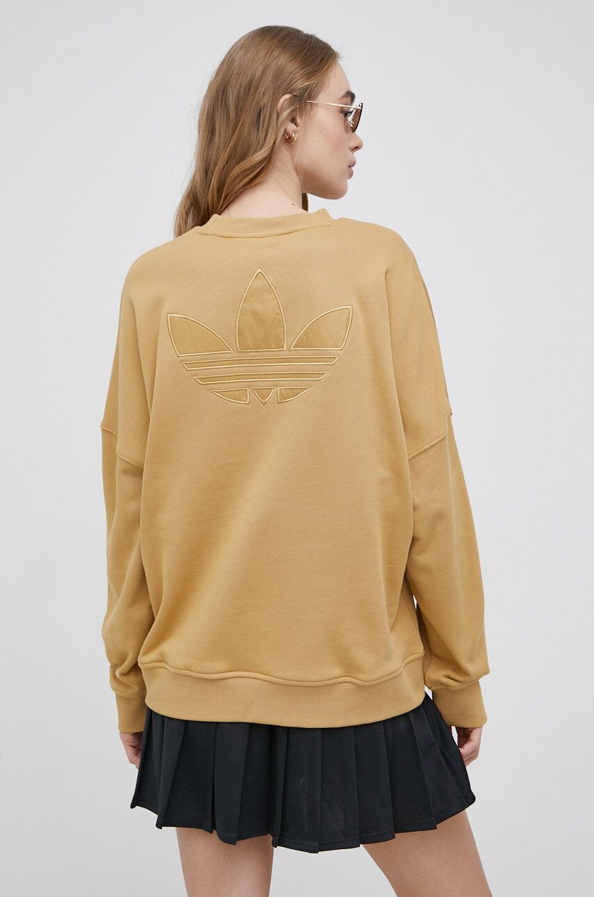 adidas Originals Bombažna mikica Trefoil Moments ženska - Pepit.si