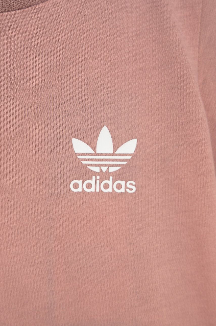 adidas Originals Otroška bombažna kratka majica roza barva - Pepit.si