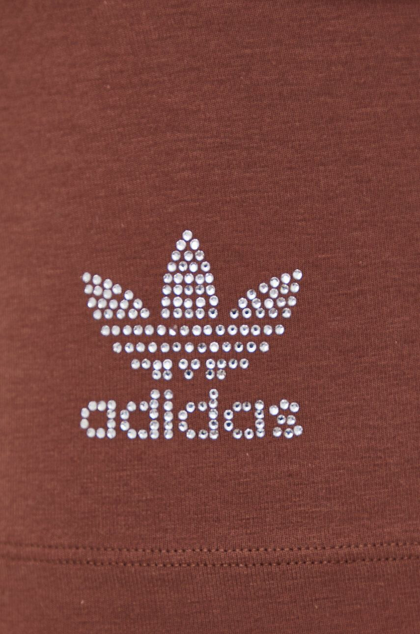 adidas Originals Kratke hlače ženski rjava barva - Pepit.si