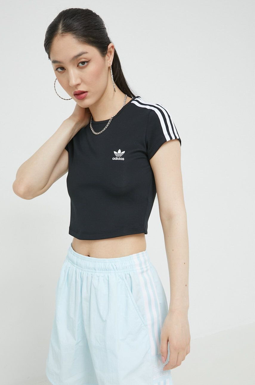 adidas Originals Kratka majica ženski črna barva - Pepit.si