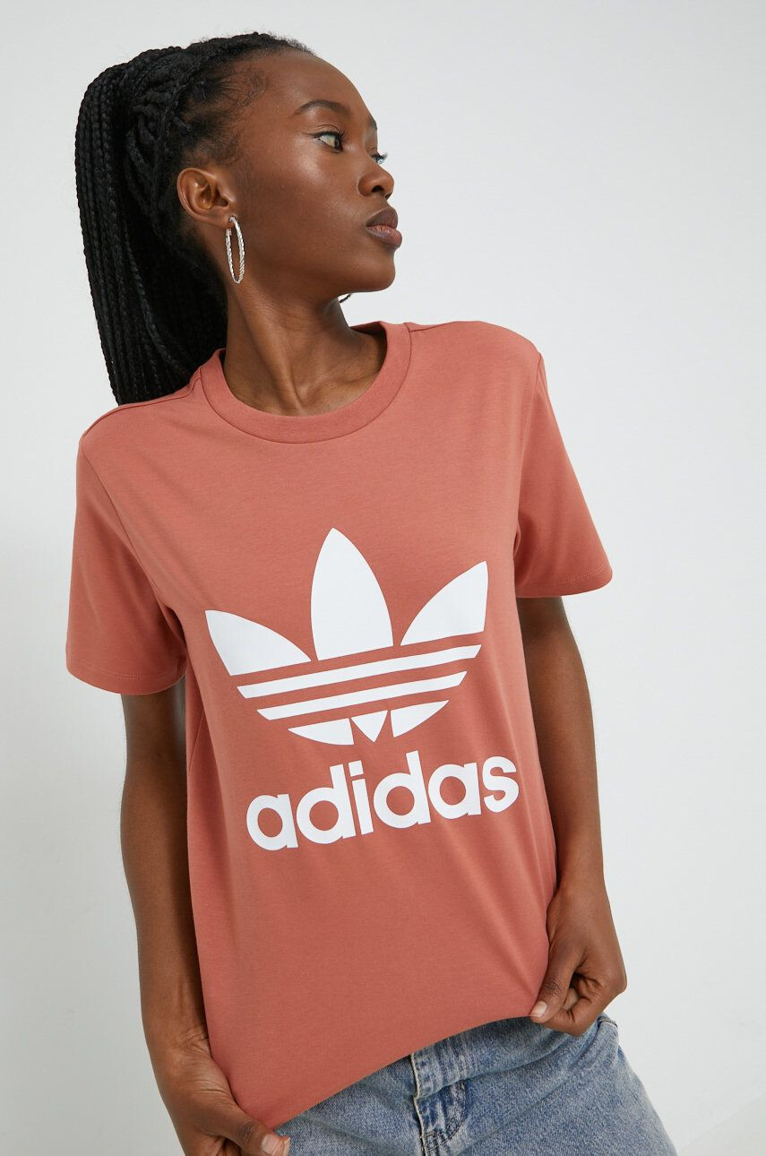 adidas Originals Kratka majica ženski oranžna barva - Pepit.si