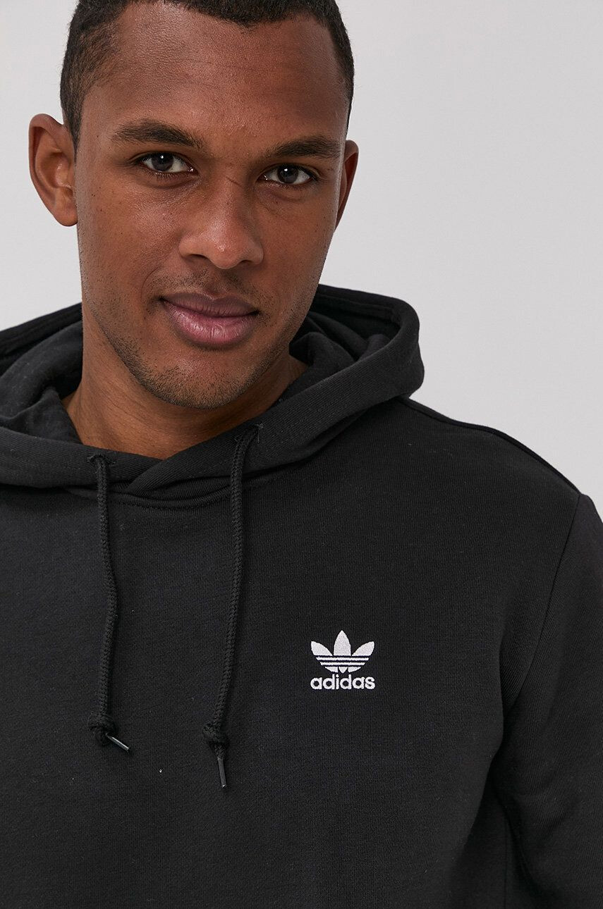 adidas Originals Pulover črna barva s kapuco - Pepit.si