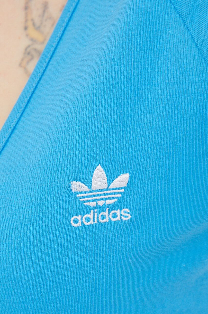 adidas Originals Majica z dolgimi rokavi Adicolor ženska turkizna barva - Pepit.si