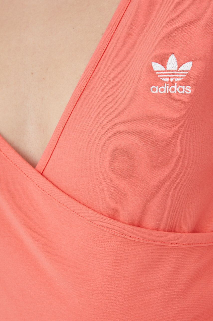 adidas Originals Majica z dolgimi rokavi Adicolor ženski roza barva - Pepit.si