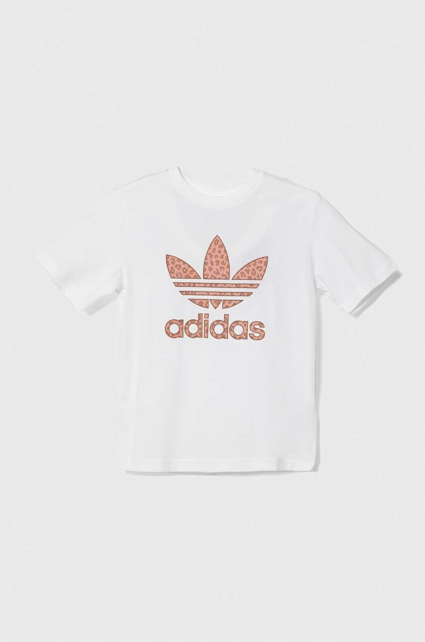 adidas Originals Otroška bombažna kratka majica bela barva - Pepit.si