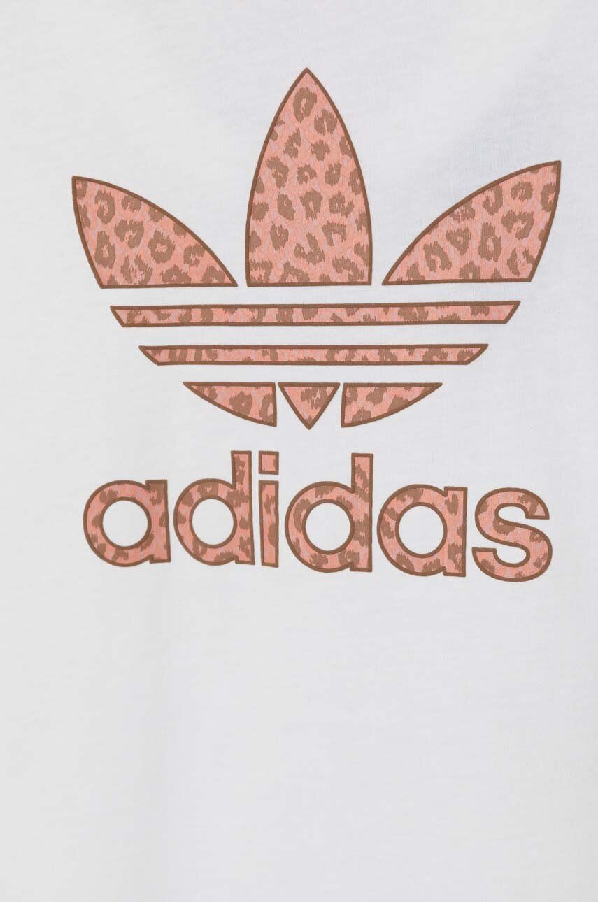 adidas Originals Otroška bombažna kratka majica bela barva - Pepit.si