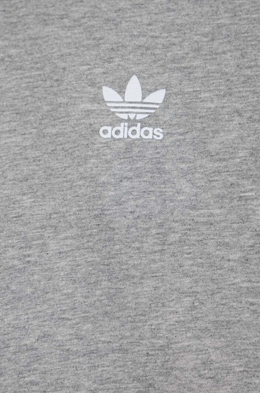 adidas Originals Otroška bombažna kratka majica siva barva - Pepit.si