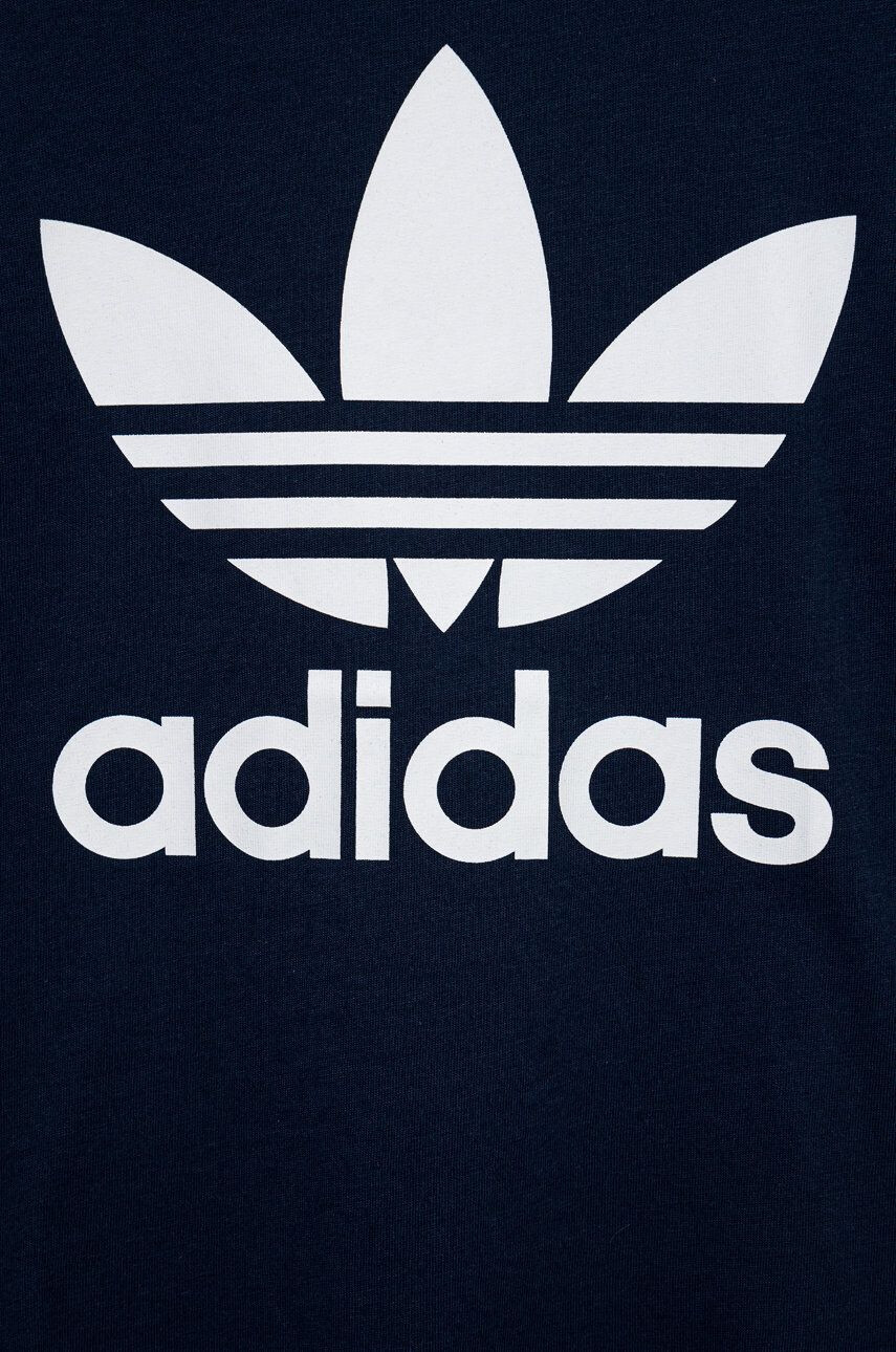 adidas Originals Otroška bombažna kratka majica mornarsko modra barva - Pepit.si