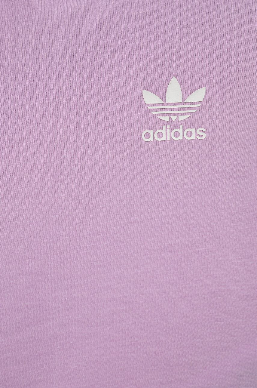 adidas Originals Otroška bombažna kratka majica vijolična barva - Pepit.si