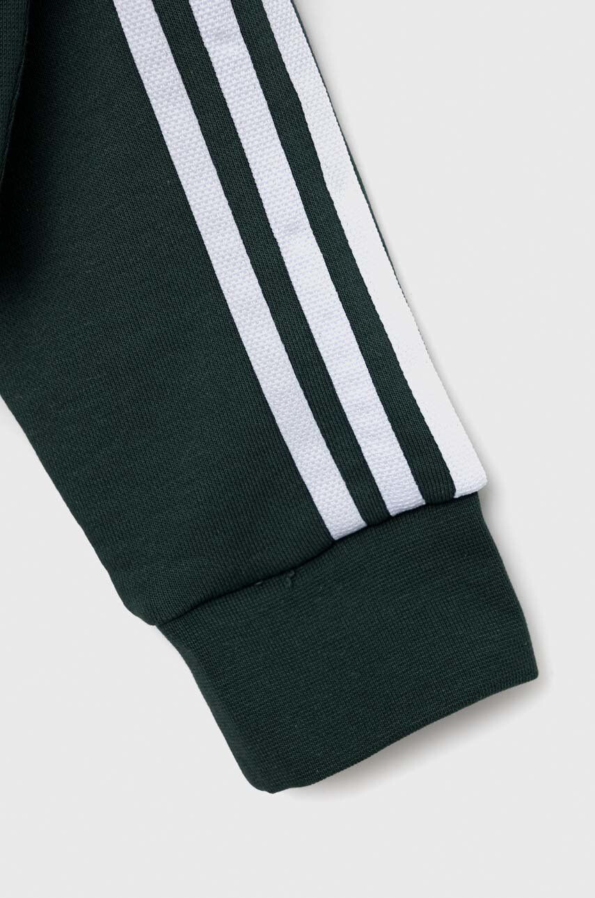 adidas Originals Otroška mikica zelena barva s kapuco - Pepit.si