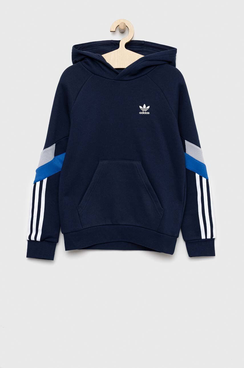 adidas Originals Otroška mikica mornarsko modra barva s kapuco - Pepit.si