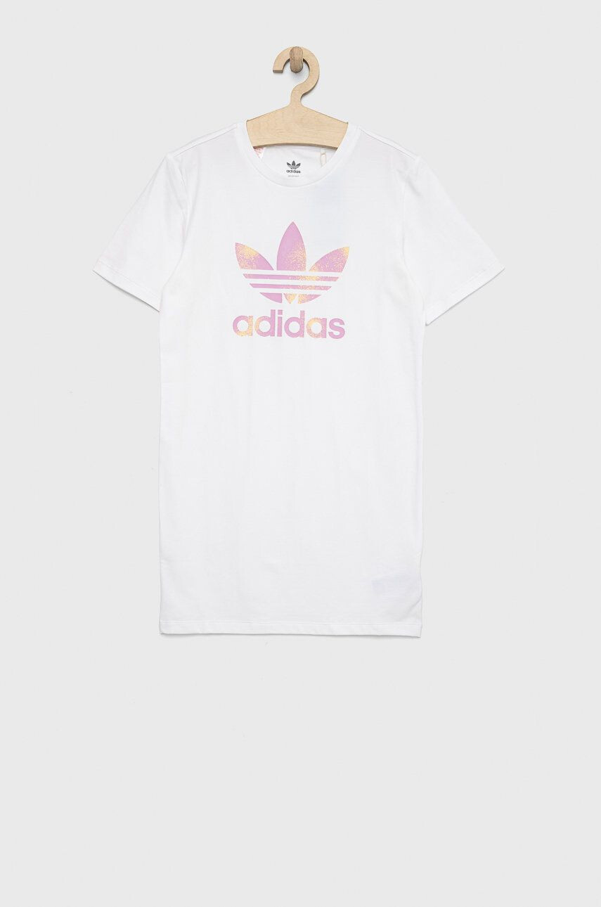 adidas Originals Otroška obleka bela barva - Pepit.si