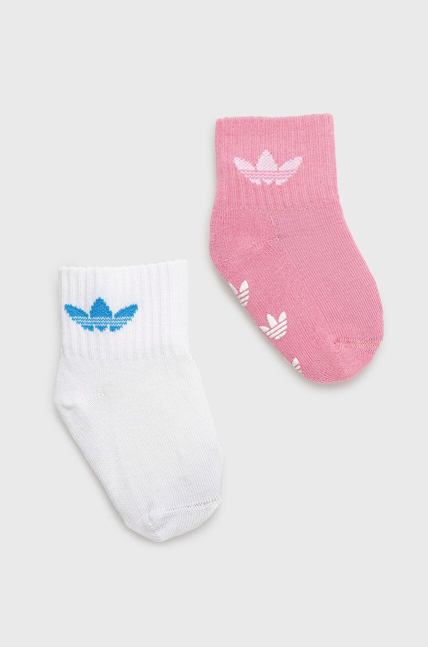 adidas Originals Otroške nogavice 2-pack roza barva - Pepit.si