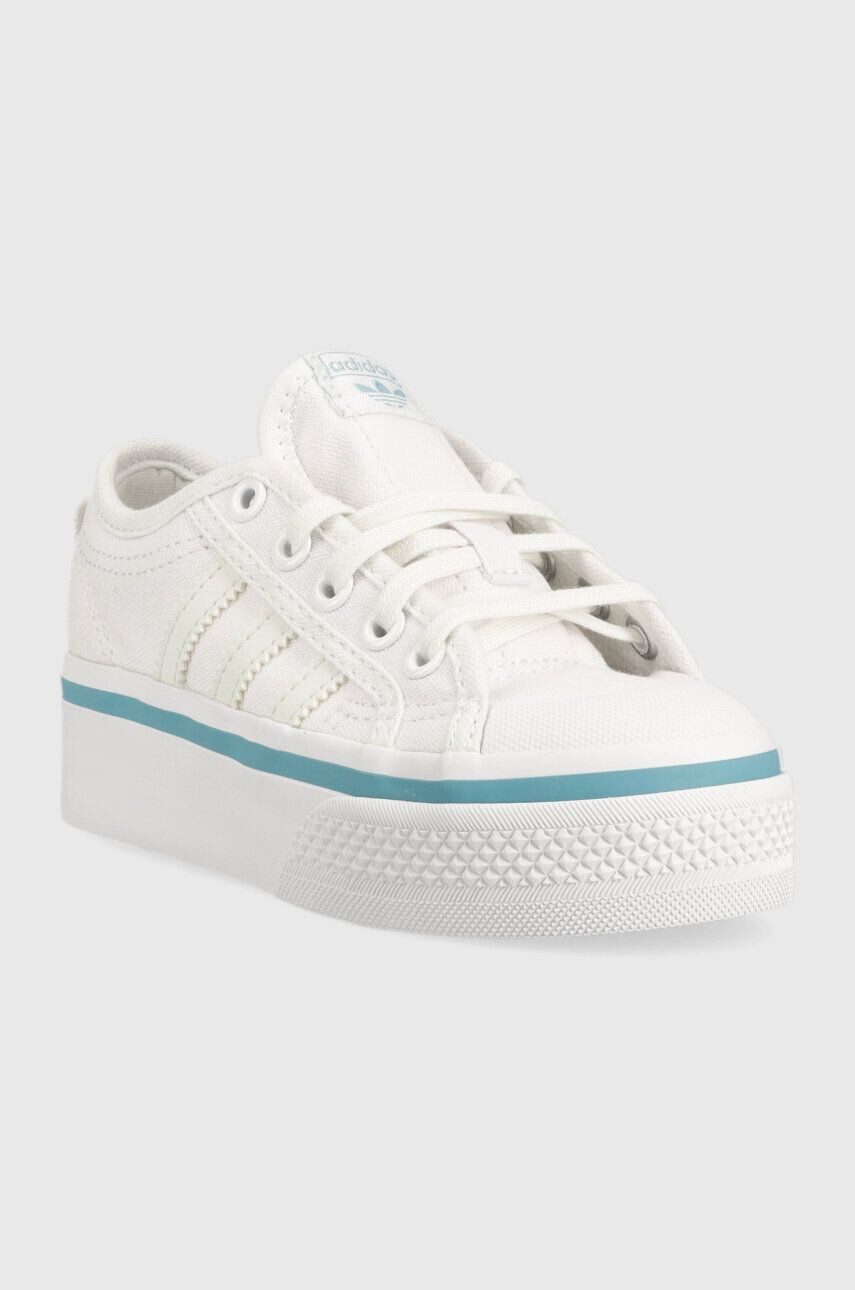 adidas Originals Otroške teniske NIZZA PLATFORM C bela barva - Pepit.si