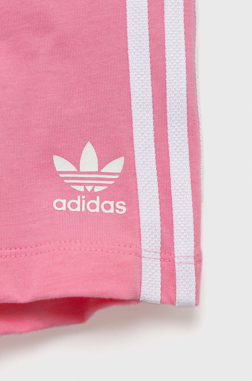 adidas Originals Otroški bombažen komplet roza barva - Pepit.si