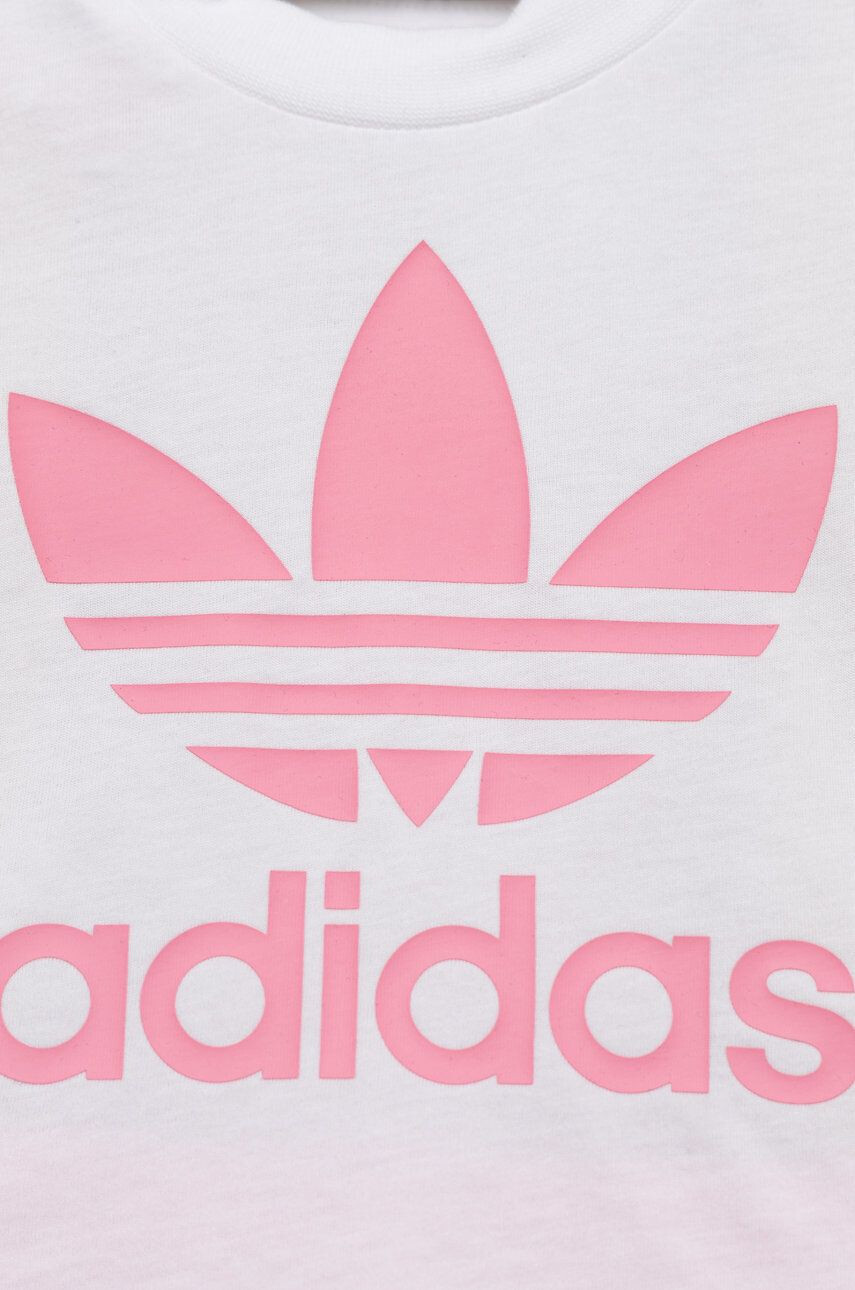 adidas Originals Otroški bombažen komplet roza barva - Pepit.si