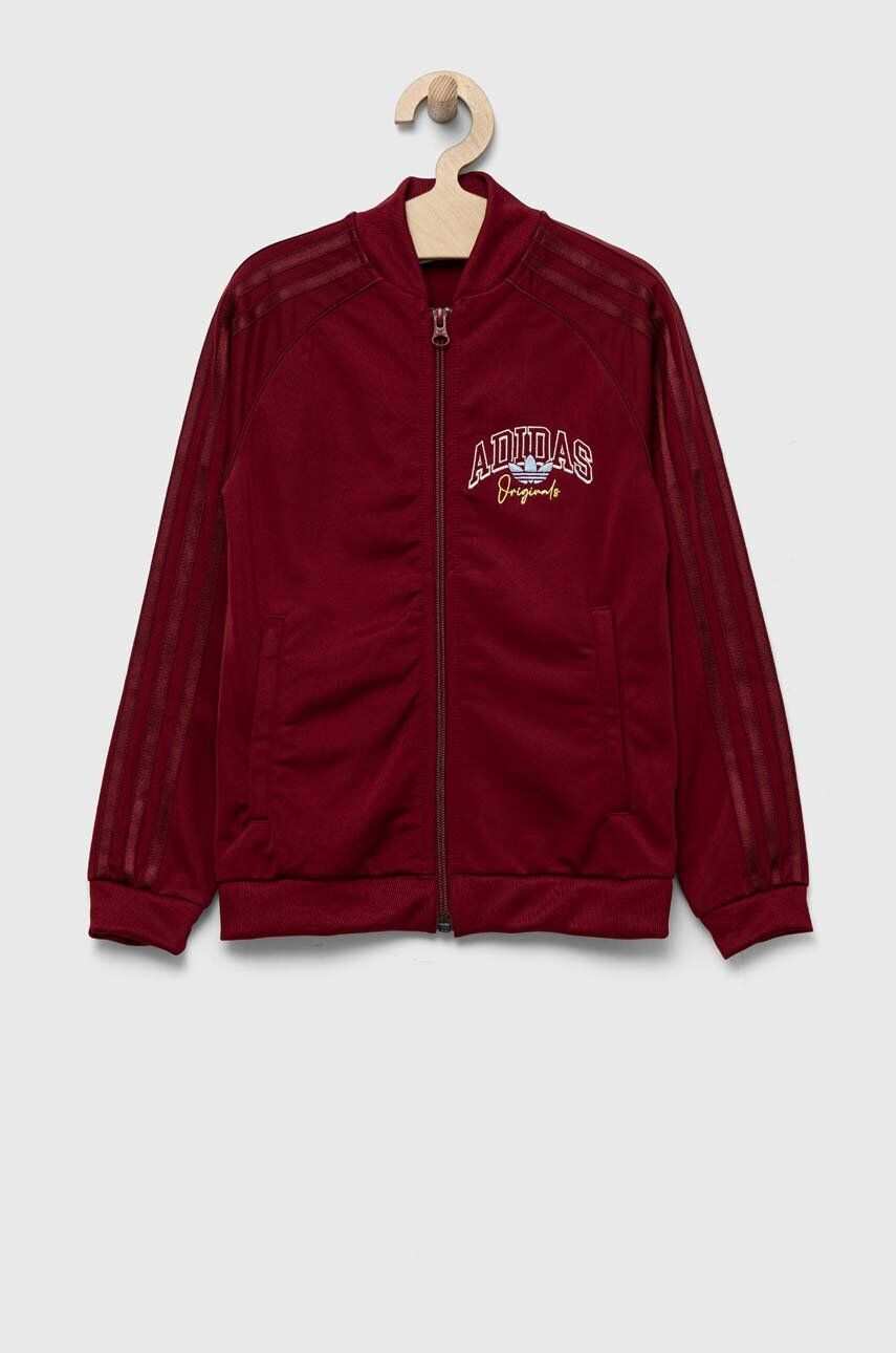 adidas Originals Otroški pulover bordo barva - Pepit.si