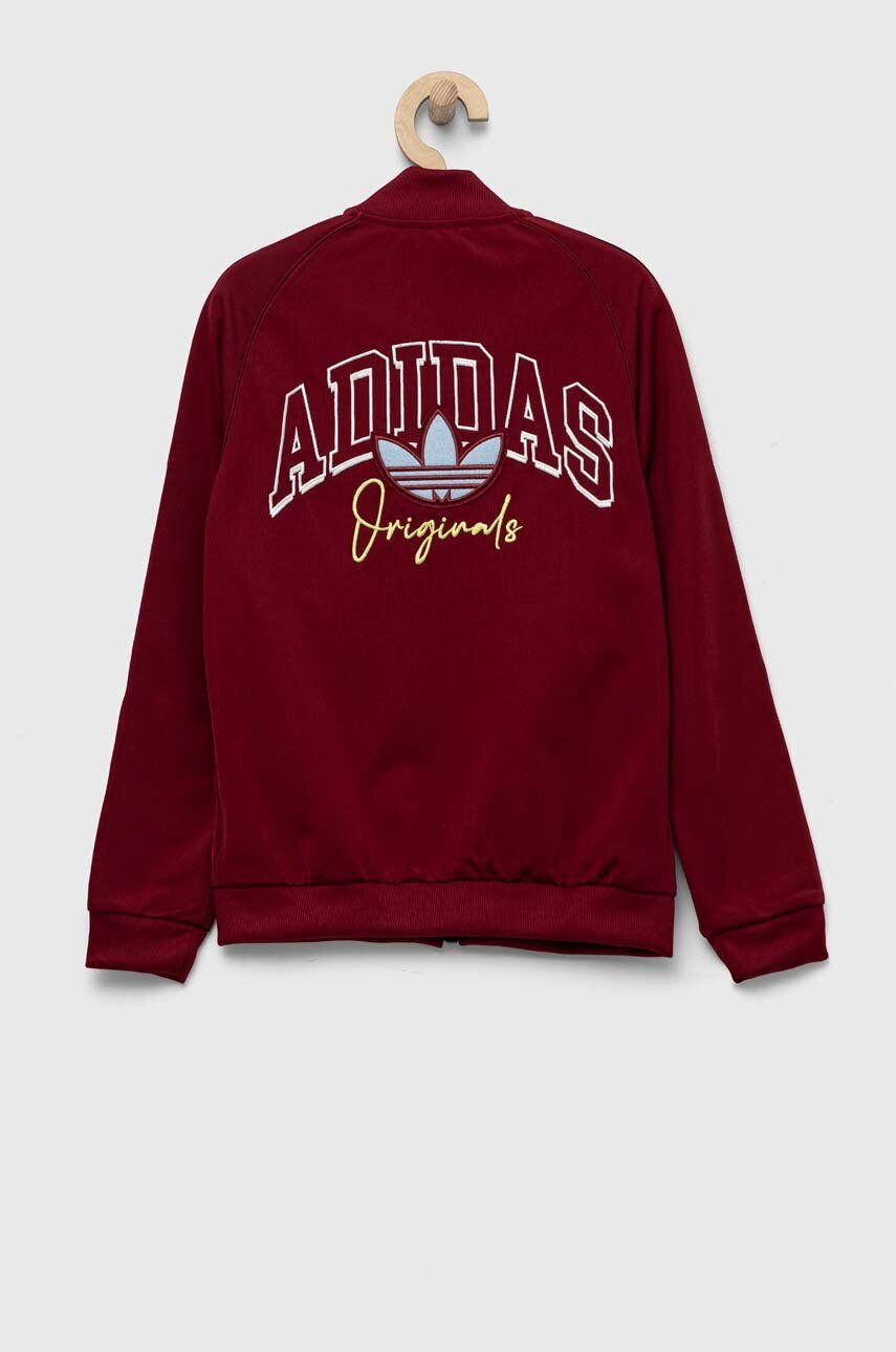 adidas Originals Otroški pulover bordo barva - Pepit.si