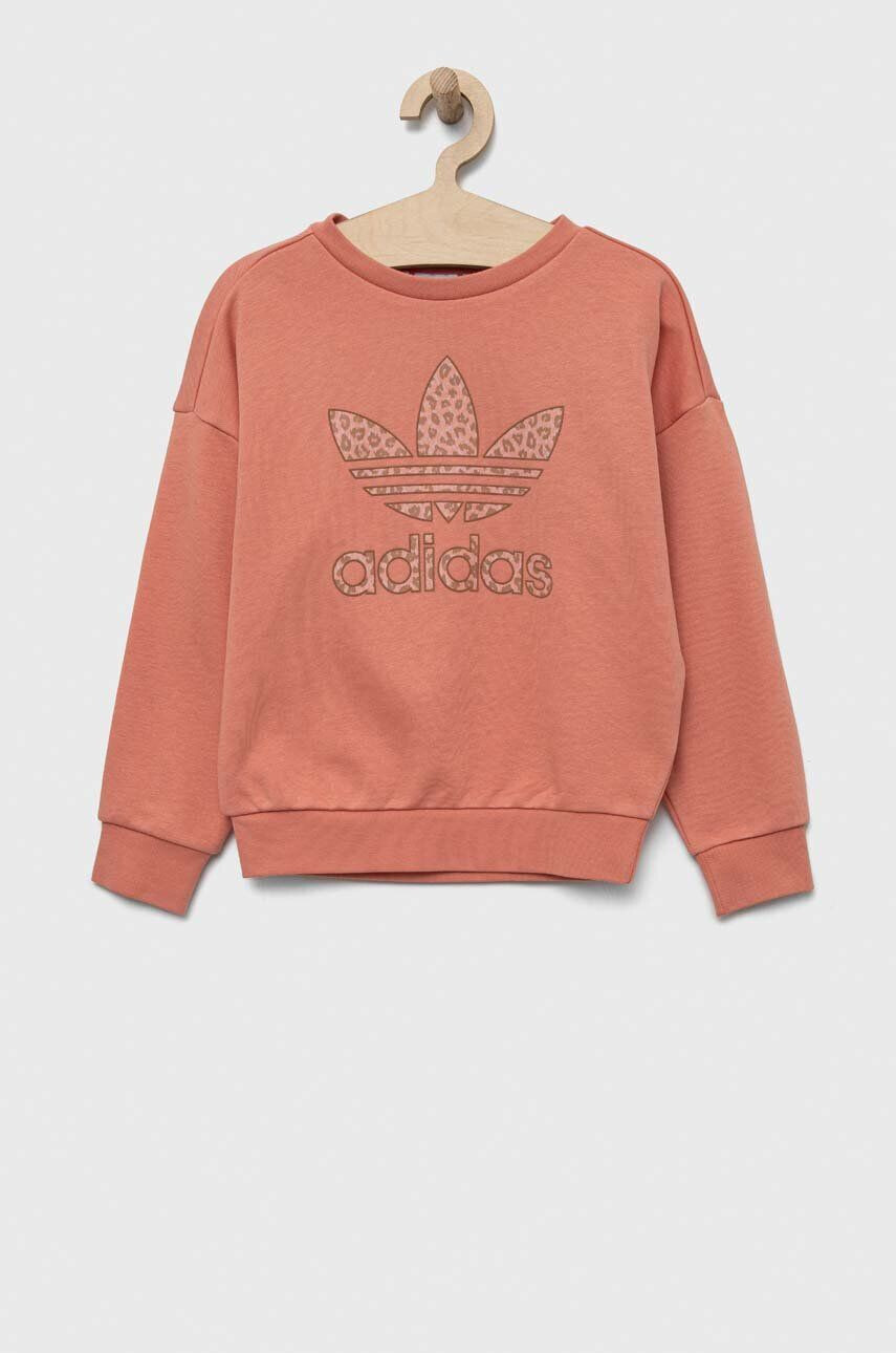 adidas Originals Otroški pulover oranžna barva - Pepit.si