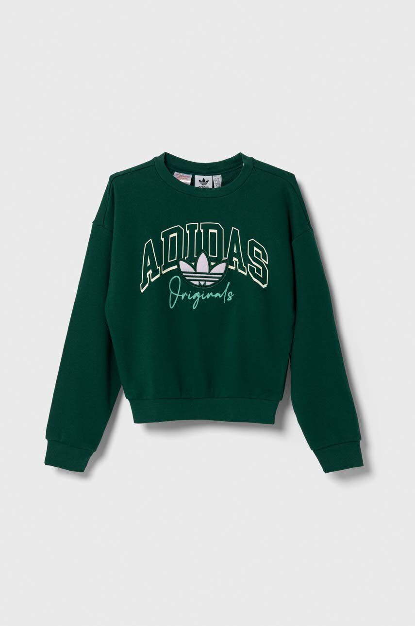 adidas Originals Otroški pulover zelena barva - Pepit.si