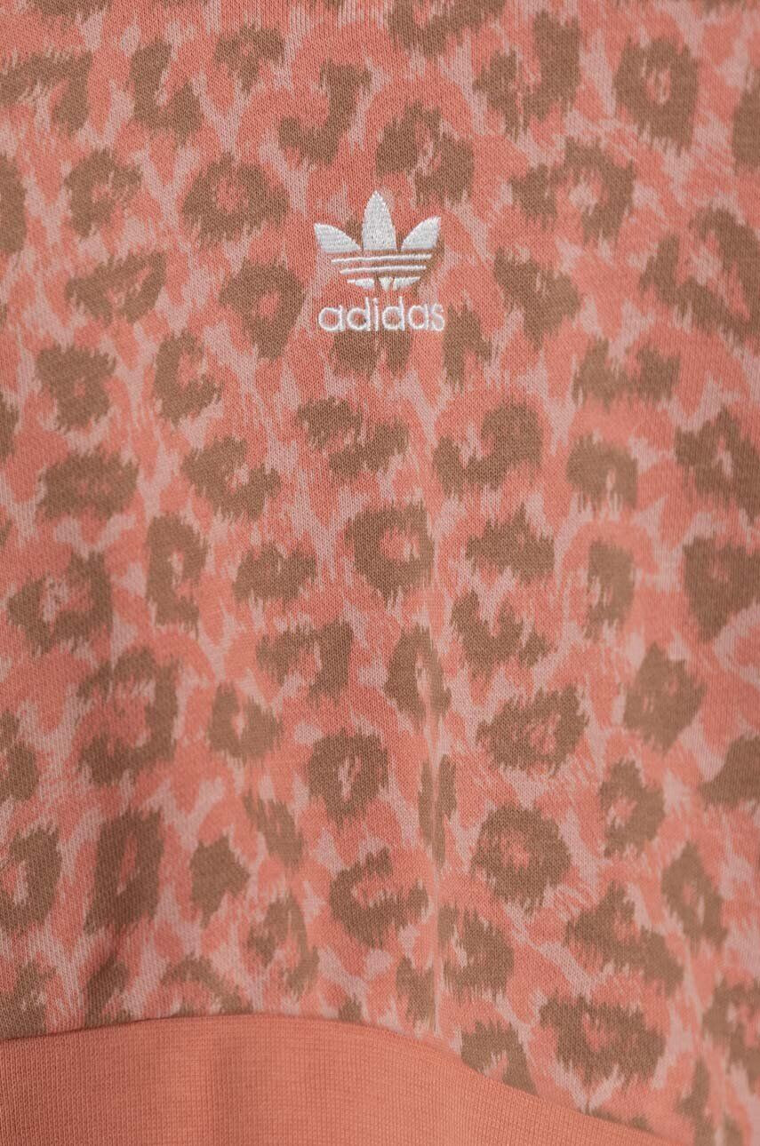 adidas Originals Otroški pulover roza barva s kapuco - Pepit.si