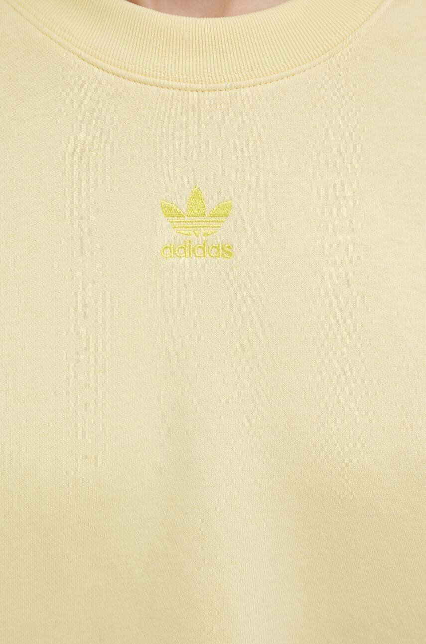 adidas Originals Pulover ženska rumena barva - Pepit.si