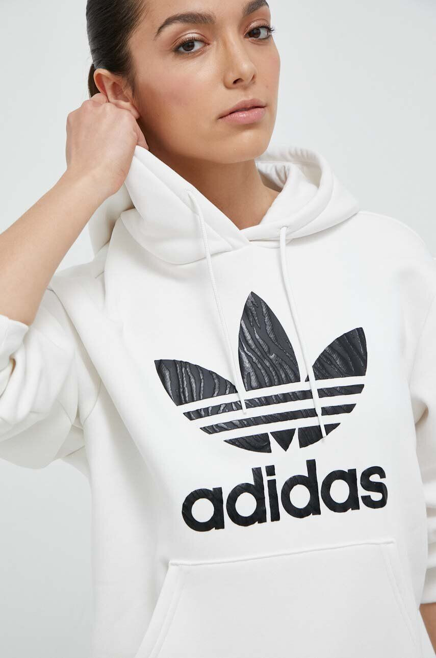 adidas Originals Pulover ženska črna barva s kapuco - Pepit.si