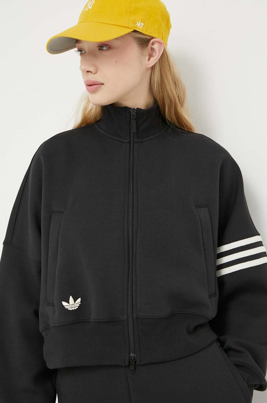 adidas Originals Pulover Neuclassics Tracktop ženski črna barva - Pepit.si