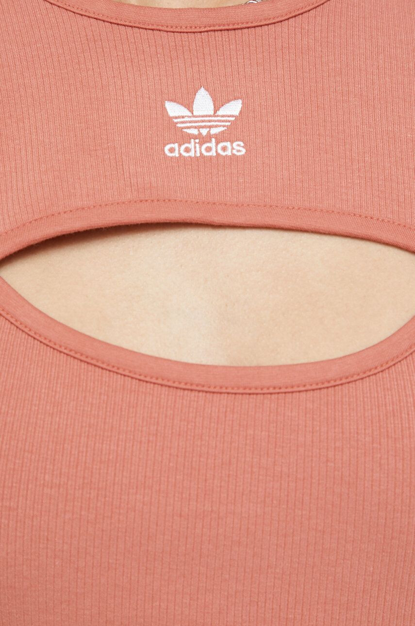 adidas Originals Top ženski oranžna barva - Pepit.si