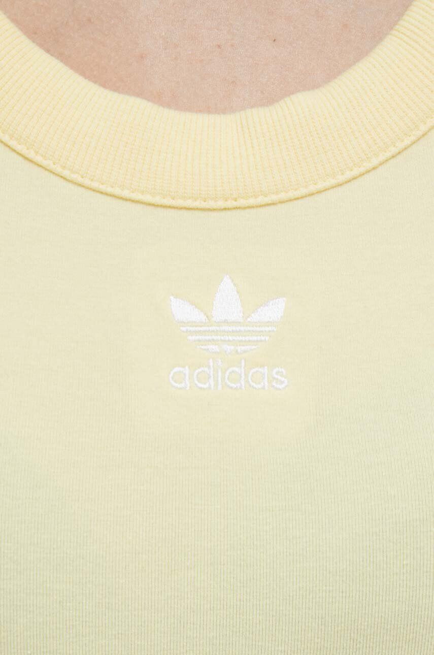 adidas Originals Top ženski rumena barva - Pepit.si