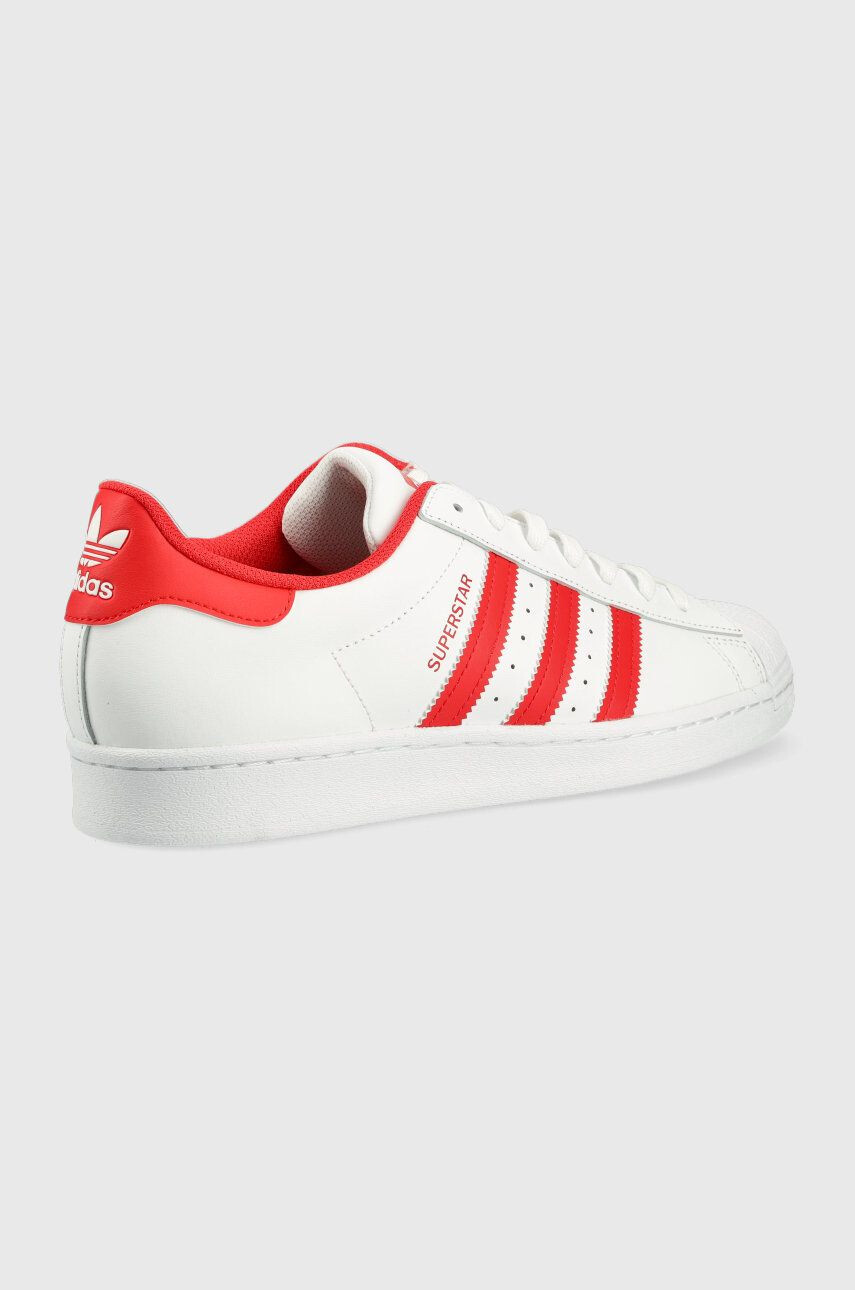 adidas Originals Usnjeni čevlji Superstar rdeča barva - Pepit.si