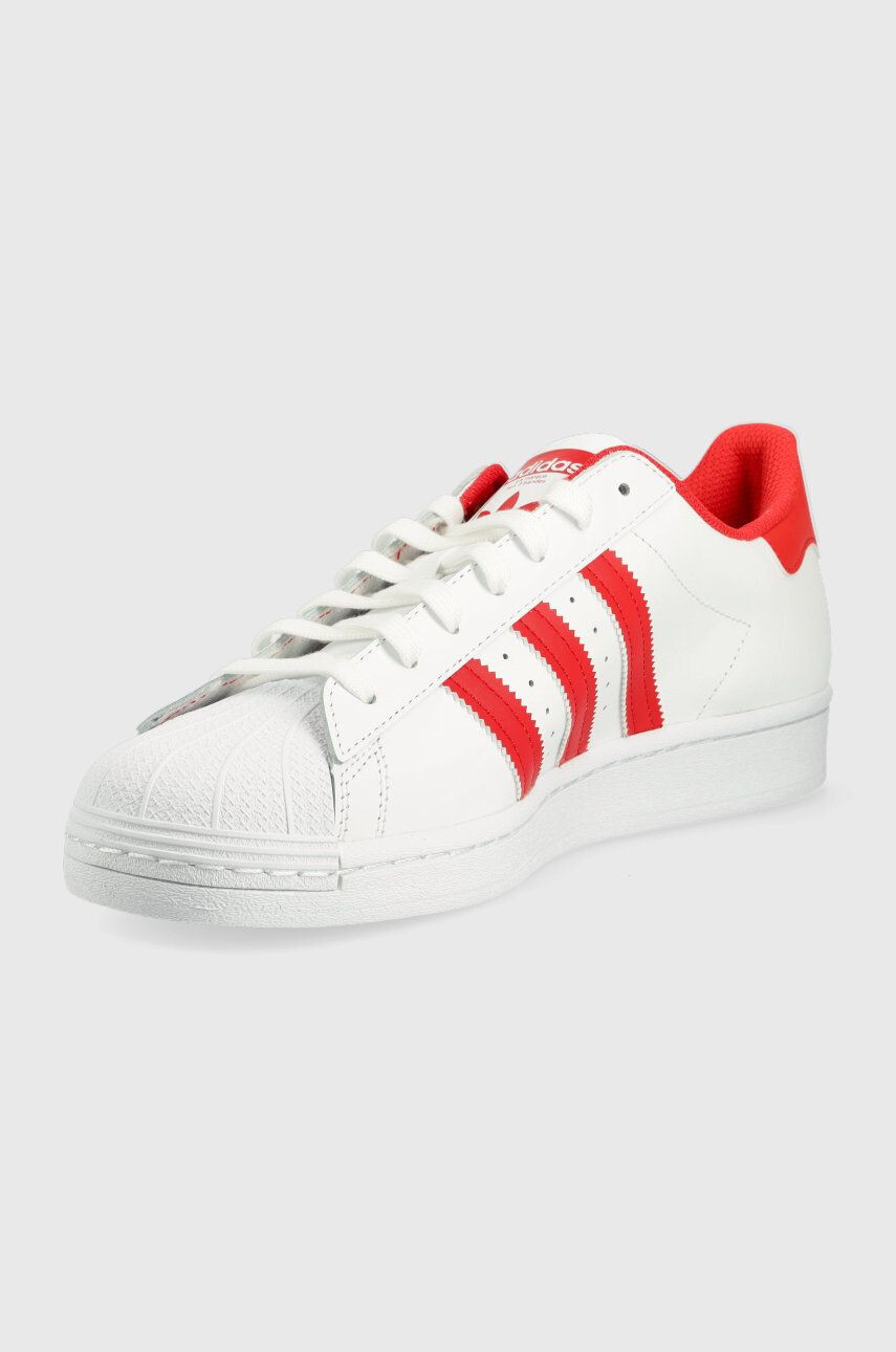 adidas Originals Usnjeni čevlji Superstar rdeča barva - Pepit.si