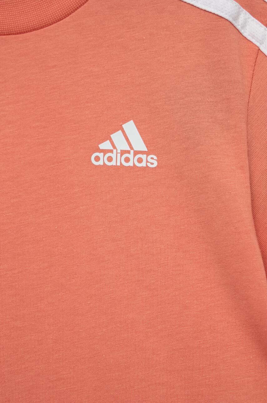 adidas Otroška bombažna kratka majica U 3S oranžna barva - Pepit.si